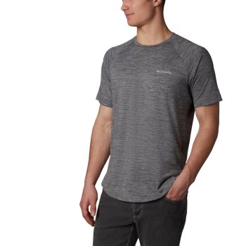 Columbia Tech Trail II Short Sleeve Crew, Camiseta Grises Para Hombre | 308627-SXF